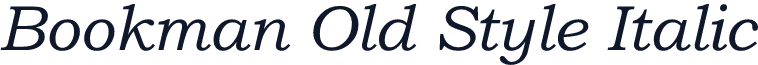Bookman Old Style Italic