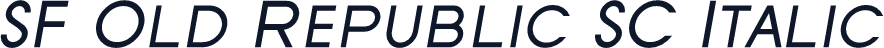 SF Old Republic SC Italic