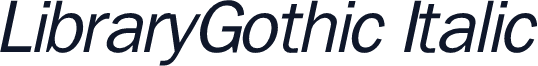 LibraryGothic Italic