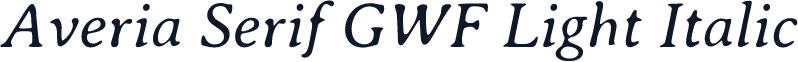 Averia Serif GWF Light Italic