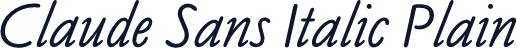 Claude Sans Italic Plain