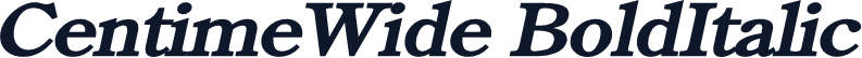 CentimeWide BoldItalic