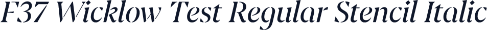 F37 Wicklow Test Regular Stencil Italic