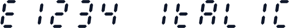 E1234 Italic
