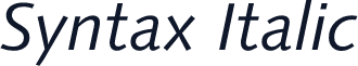 Syntax Italic