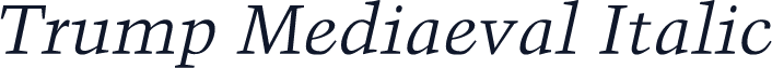 Trump Mediaeval Italic