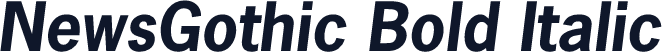 NewsGothic Bold Italic