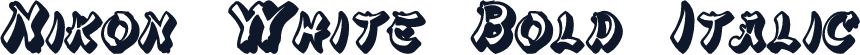 Nikon White Bold Italic