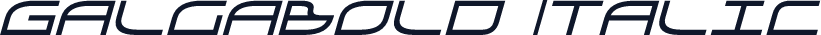 GalgaBold Italic