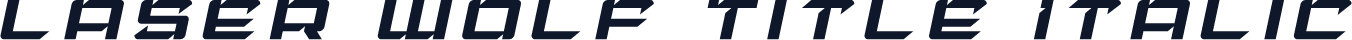 Laser Wolf Title Italic