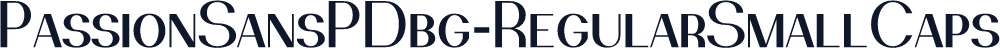 PassionSansPDbg-RegularSmallCaps