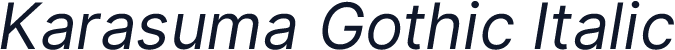 Karasuma Gothic Italic