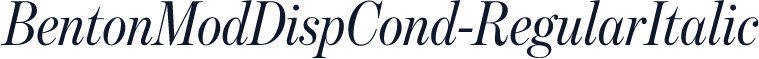 BentonModDispCond-RegularItalic