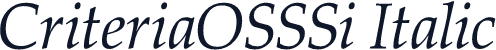 CriteriaOSSSi Italic