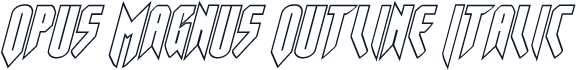 Opus Magnus Outline Italic