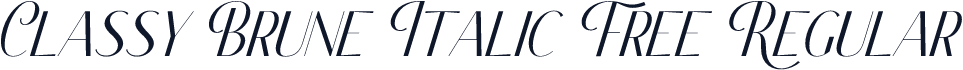Classy Brune Italic Free Regular