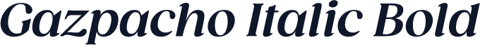Gazpacho Italic Bold