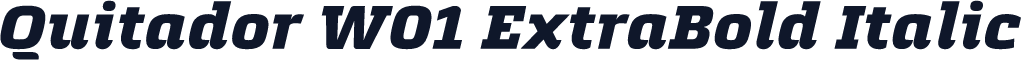 Quitador W01 ExtraBold Italic