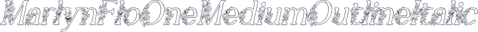 MarlynFloOneMediumOutlineItalic