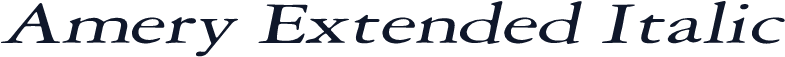 Amery Extended Italic