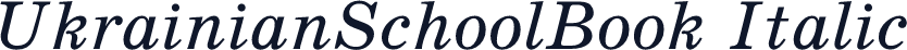 UkrainianSchoolBook Italic