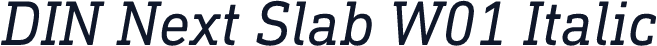 DIN Next Slab W01 Italic