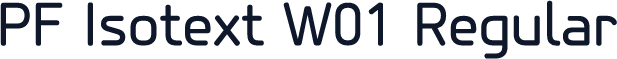 PF Isotext W01 Regular