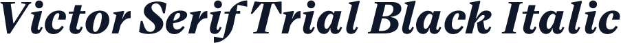 Victor Serif Trial Black Italic