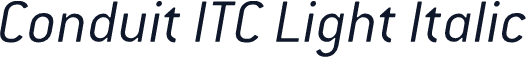 Conduit ITC Light Italic