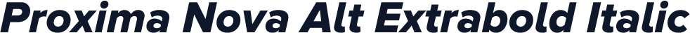 Proxima Nova Alt Extrabold Italic