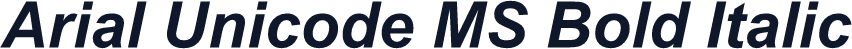 Arial Unicode MS Bold Italic