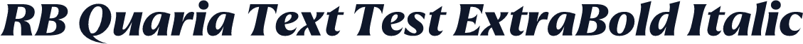 RB Quaria Text Test ExtraBold Italic