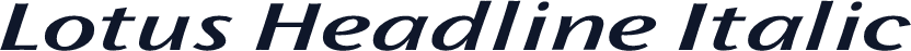 Lotus Headline Italic