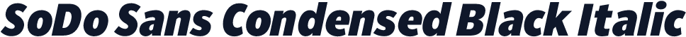 SoDo Sans Condensed Black Italic