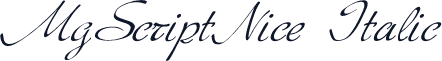 MgScriptNice Italic