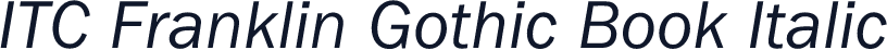 ITC Franklin Gothic Book Italic