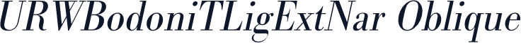 URWBodoniTLigExtNar Oblique