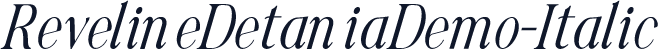 RevelineDetaniaDemo-Italic
