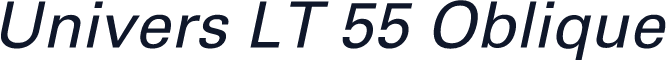 Univers LT 55 Oblique