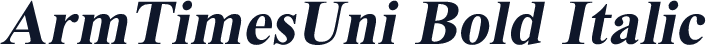 ArmTimesUni Bold Italic