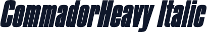 CommadorHeavy Italic
