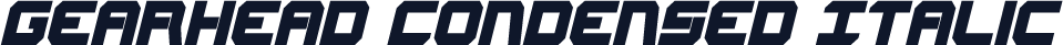 Gearhead Condensed Italic