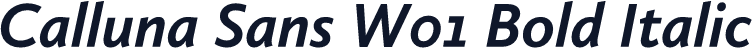 Calluna Sans W01 Bold Italic