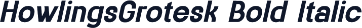 HowlingsGrotesk Bold Italic