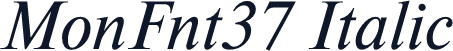 MonFnt37 Italic