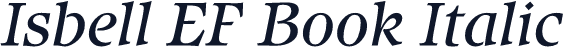 Isbell EF Book Italic