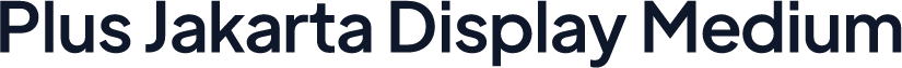 Plus Jakarta Display Medium