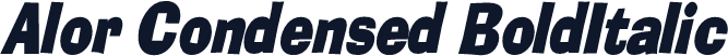 Alor Condensed BoldItalic