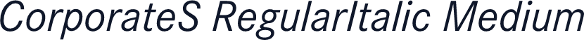 CorporateS RegularItalic Medium