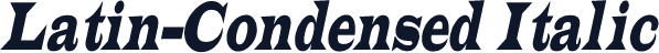 Latin-Condensed Italic